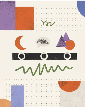 Abstract illustration representing a user journey